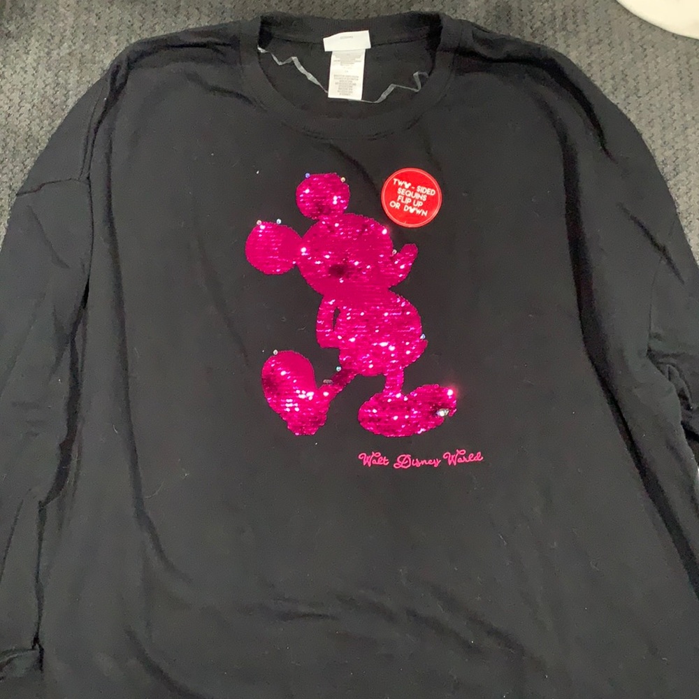 BRAND NEW DISNEY SEQUIN 1X SHIRT